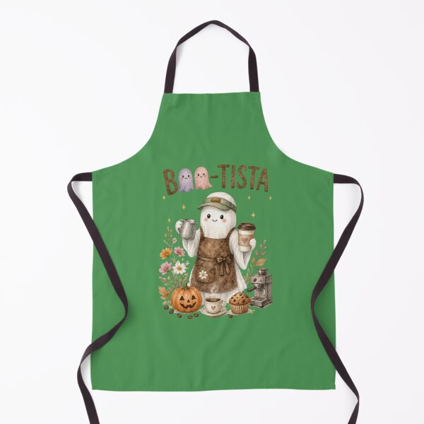 Item preview, Cute Boo-Tista Ghost Barista Halloween Coffee Lover T-Shirt designed and sold by InkWeaveShop.