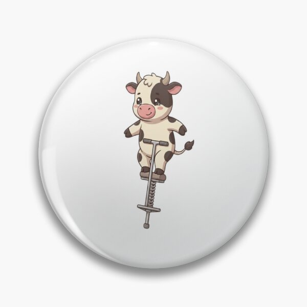 Item preview, Cute Cow Pogo Stick Jumping designed and sold by Ella_Sketch.