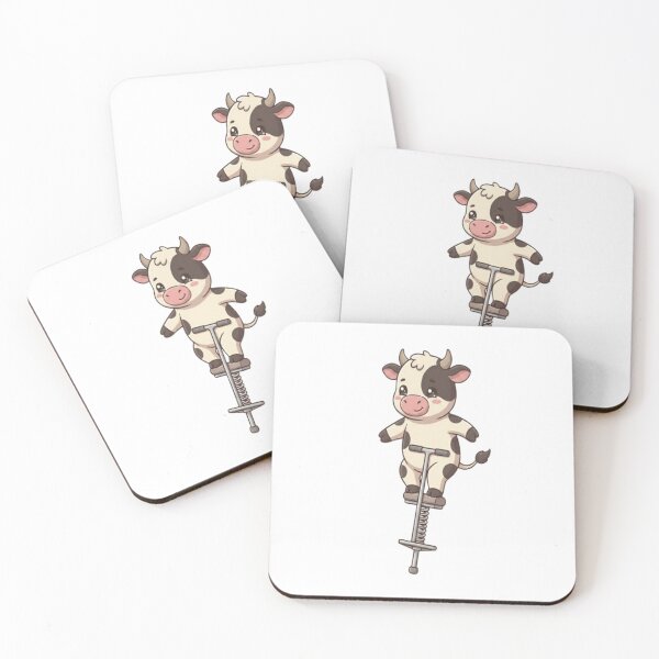Item preview, Cute Cow Pogo Stick Jumping designed and sold by Ella_Sketch.