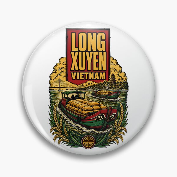 Item preview, Long Xuyen Vietnam Vintage Travel Tourism designed and sold by TravelersGems.