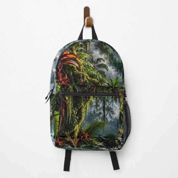 Item preview, Enchanted Tropical Waterfall Valley | Fantasy Jungle Landscape designed and sold by IRON SIREN.