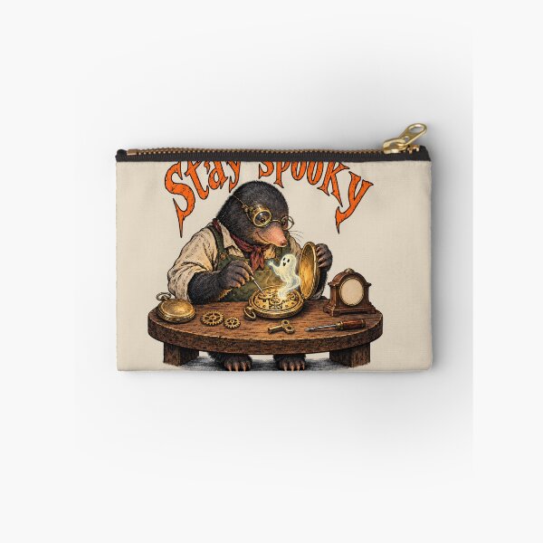 Item preview, Stay Spooky Steampunk Mole Clockmaker & Ghost designed and sold by MythicCotton.