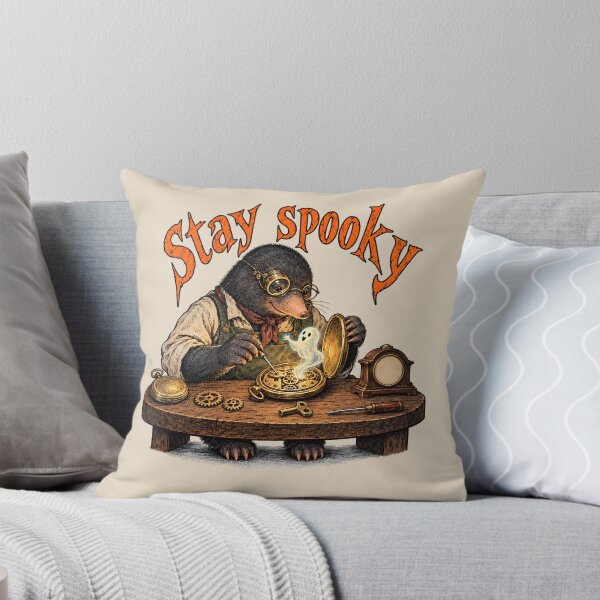Item preview, Stay Spooky Steampunk Mole Clockmaker & Ghost designed and sold by MythicCotton.