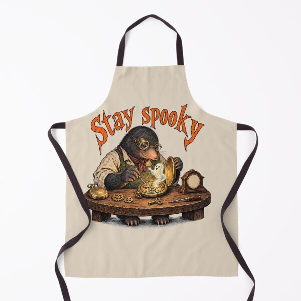 Item preview, Stay Spooky Steampunk Mole Clockmaker & Ghost designed and sold by MythicCotton.