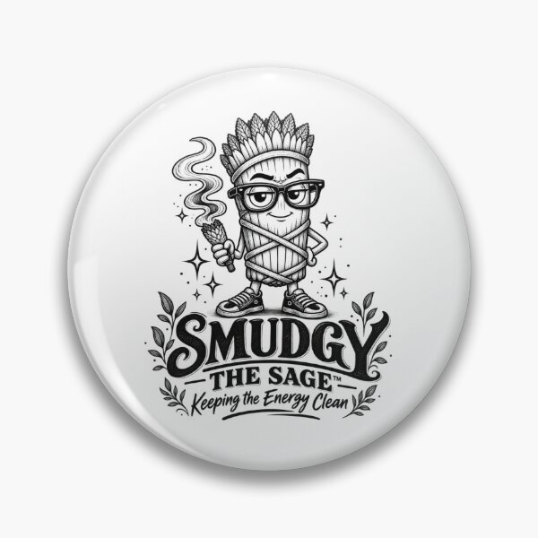 Item preview, Smudgy the Sage™ – Keeping the Energy Clean designed and sold by 11-Designs.