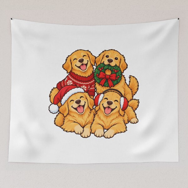 Item preview, Golden Puppy Christmas Pack Joy designed and sold by nortowelcomics.