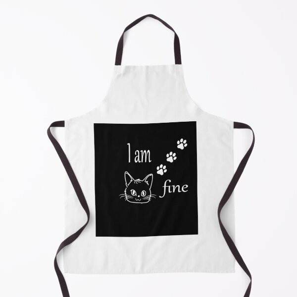 Item preview, Cute Minimalist Cat Line Art "I am fine" Vector Design designed and sold by Carftora786.