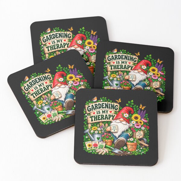 Item preview, Gardening Is My Therapy Garden Gnome designed and sold by TZehrfeldPhotos.