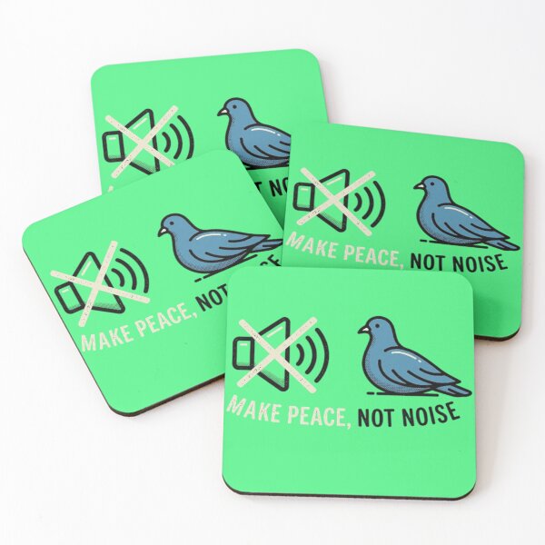 Item preview, Make Peace, Not Noise – Calming Quote Design designed and sold by RokomariFabric.