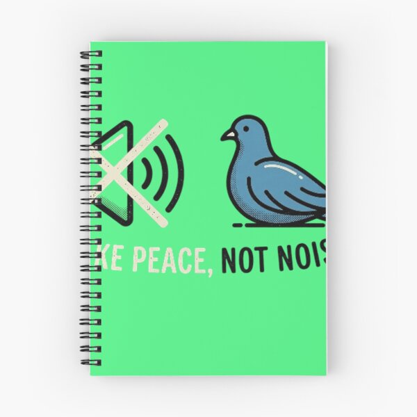 Item preview, Make Peace, Not Noise – Calming Quote Design designed and sold by RokomariFabric.