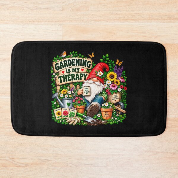 Item preview, Gardening Is My Therapy Garden Gnome designed and sold by TZehrfeldPhotos.