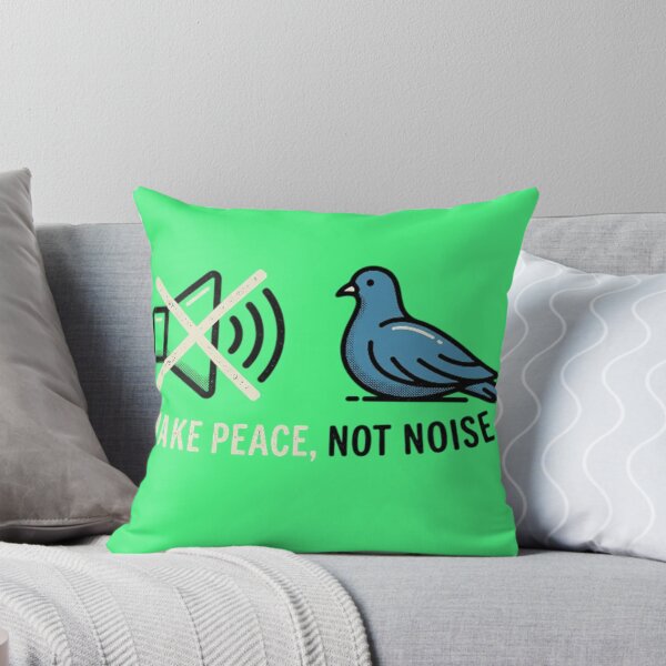 Item preview, Make Peace, Not Noise – Calming Quote Design designed and sold by RokomariFabric.