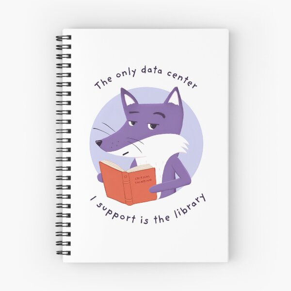 Item preview, The Only Data Center I Support Is the Library with Purple Fox - human made art designed and sold by ItsPurpleFox.