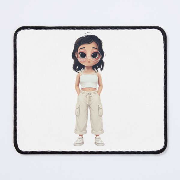 Item preview, Clean & Cool – White Cargo Pants Fashion Doll designed and sold by kitastylish.