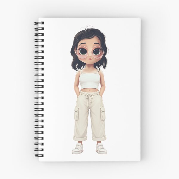 Item preview, Clean & Cool – White Cargo Pants Fashion Doll designed and sold by kitastylish.
