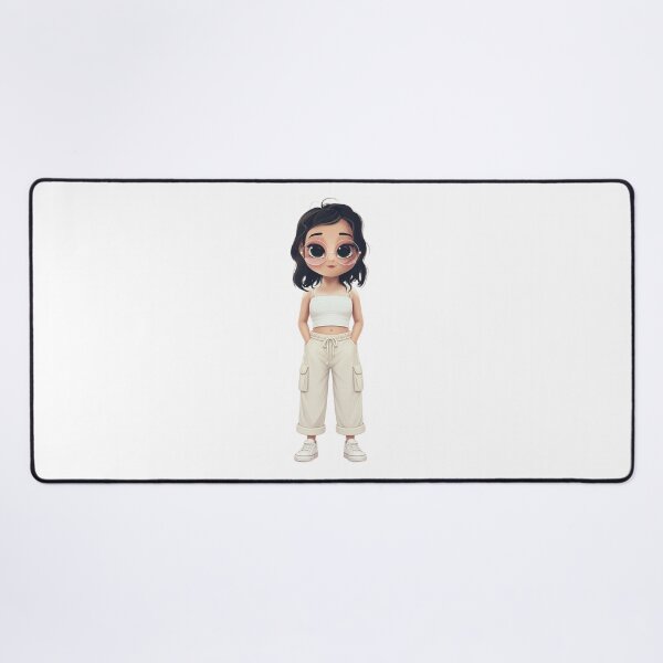 Item preview, Clean & Cool – White Cargo Pants Fashion Doll designed and sold by kitastylish.