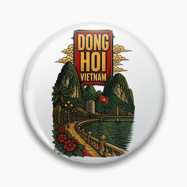 Item preview, Dong Hoi Vietnam Vintage Travel Tourism designed and sold by TravelersGems.