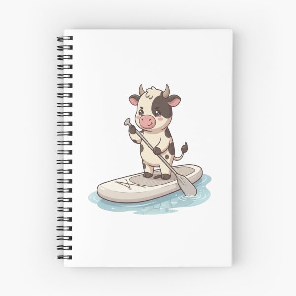 Item preview, Cute Cow Paddle Boarding Water designed and sold by Ella_Sketch.