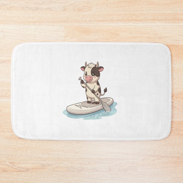 Item preview, Cute Cow Paddle Boarding Water designed and sold by Ella_Sketch.