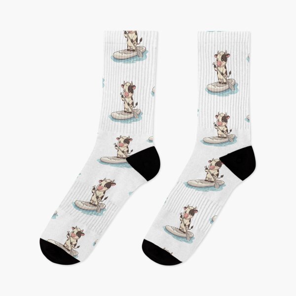 Item preview, Cute Cow Paddle Boarding Water designed and sold by Ella_Sketch.
