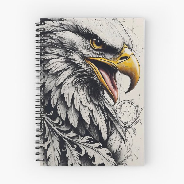 Item preview, Majestic Golden-Eyed Eagle – Bold Wildlife Ink Illustration designed and sold by aloksahu123.