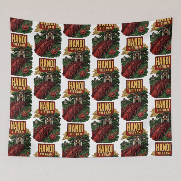 Item preview, Hanoi Vietnam Vintage Travel Tourism designed and sold by TravelersGems.