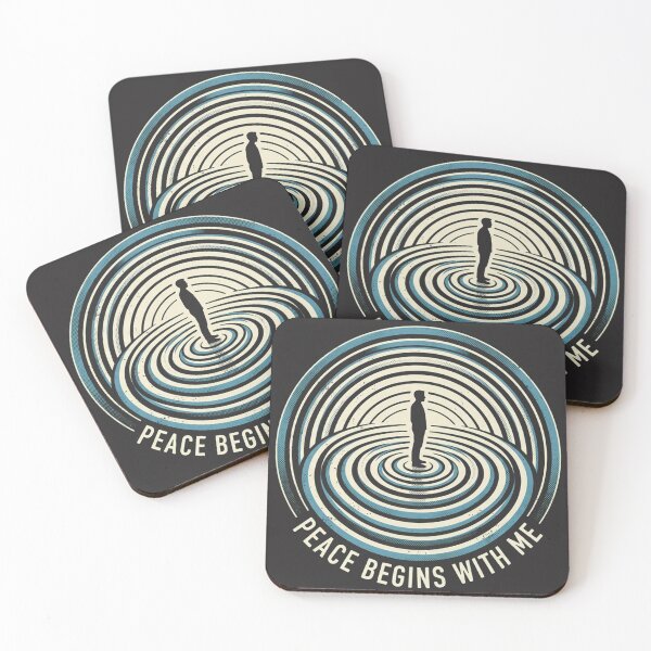 Item preview, Peace Begins With Me – Personal Growth Quote Design designed and sold by RokomariFabric.