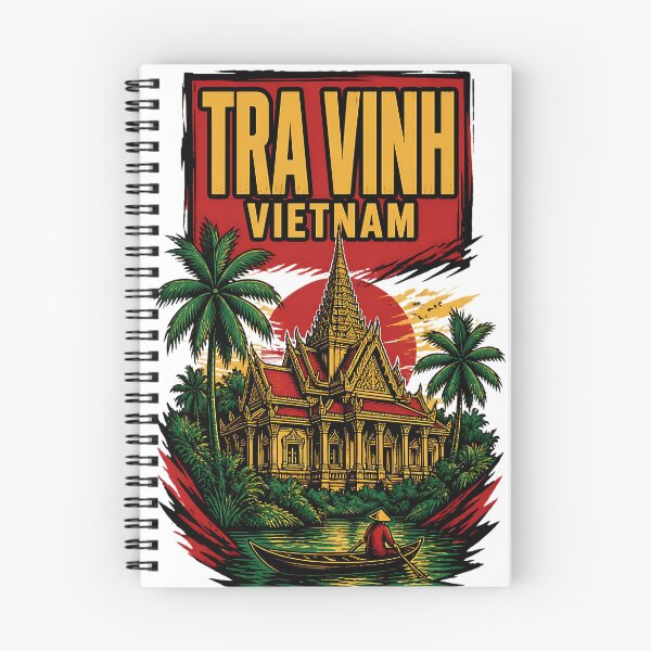 Artikelvorschau, Tra Vinh Vietnam Vintage Reisetourismus entworfen und verkauft von TravelersGems.