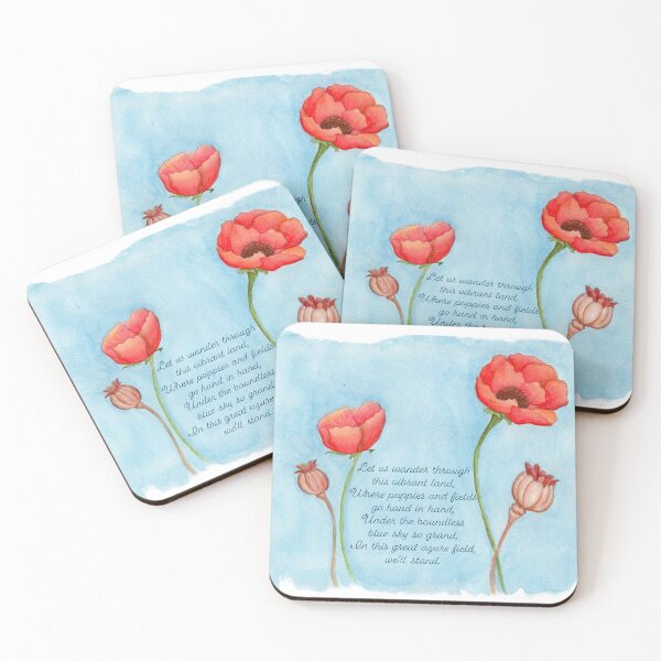 Item preview, Land of Poppies Poem designed and sold by Imagine Bee Studio.