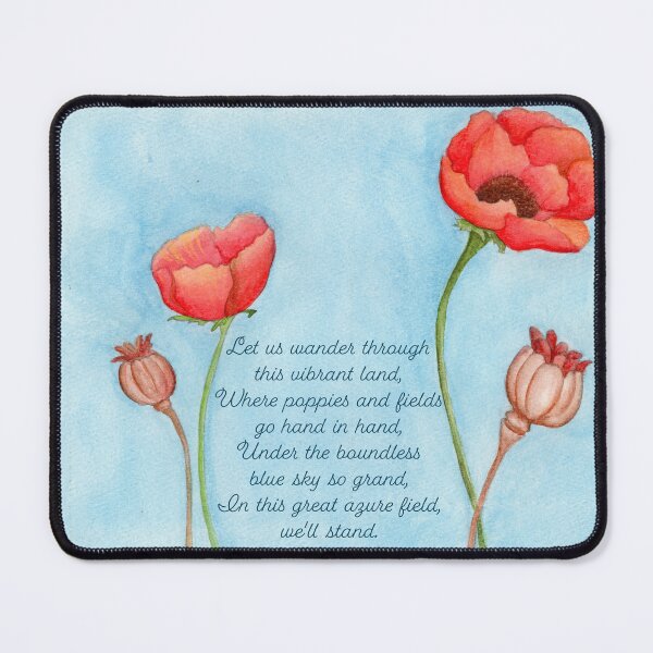Item preview, Land of Poppies Poem designed and sold by Imagine Bee Studio.