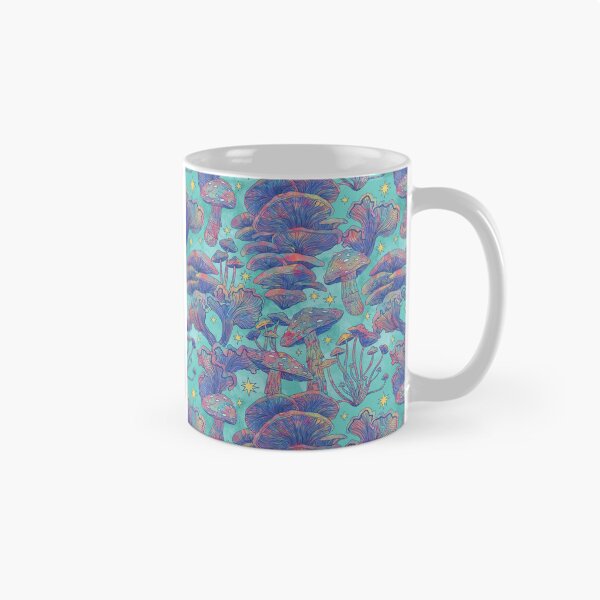 Item preview, Rainbow Mushrooms Blue designed and sold by inkedinred.