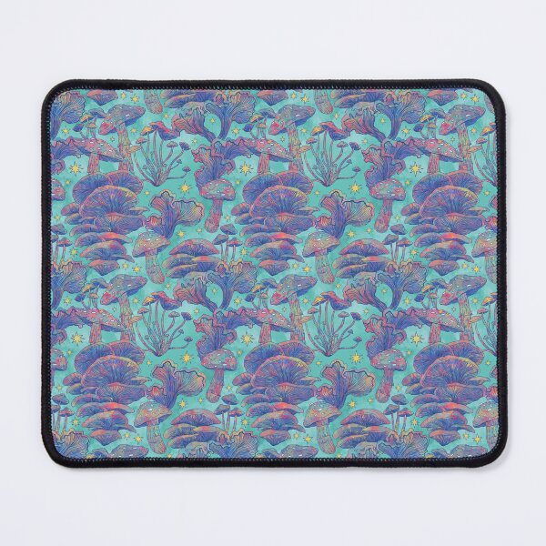 Item preview, Rainbow Mushrooms Blue designed and sold by inkedinred.