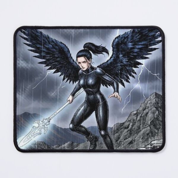 Item preview, Fallen Angel Warrior - Dark Fantasy Manga Art designed and sold by Goth Pets .