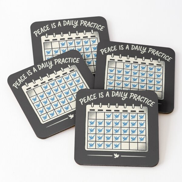 Item preview, Peace Is a Daily Practice – Mindfulness Quote Design designed and sold by RokomariFabric.