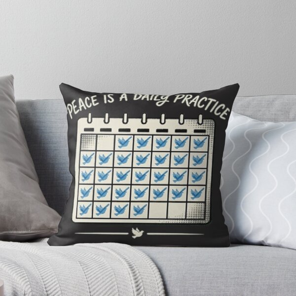 Item preview, Peace Is a Daily Practice – Mindfulness Quote Design designed and sold by RokomariFabric.