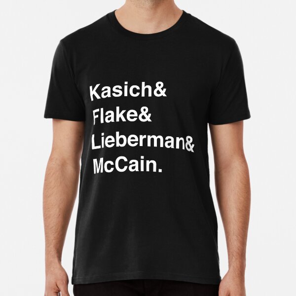 Helvetica T-Shirt Kasich, Flake, Lieberman, McCain Premium T-Shirt