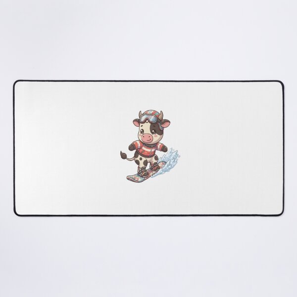 Item preview, Cute Cow Snowboarding Winter Sport designed and sold by Ella_Sketch.