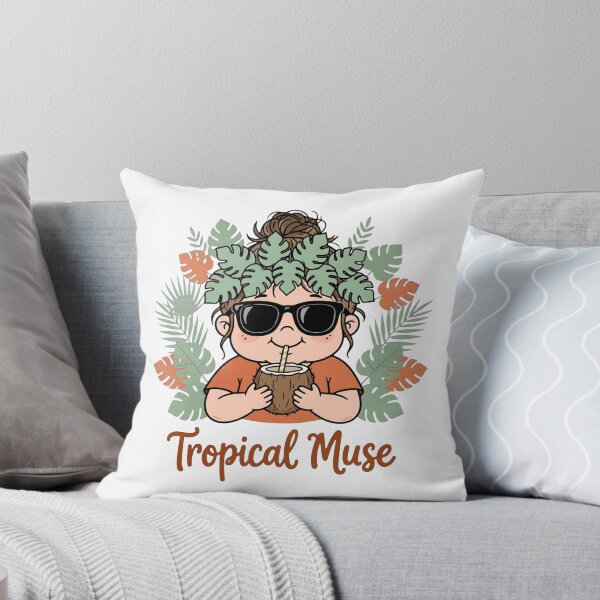 Item preview, Tropical Muse Summer Aesthetic Boho Palm Leaves Beach Vibe T-Shirt designed and sold by ismai6.