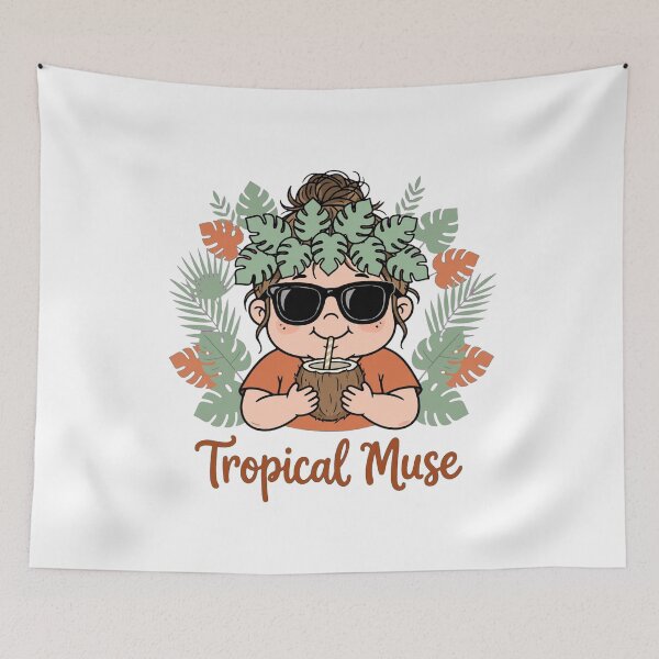 Item preview, Tropical Muse Summer Aesthetic Boho Palm Leaves Beach Vibe T-Shirt designed and sold by ismai6.