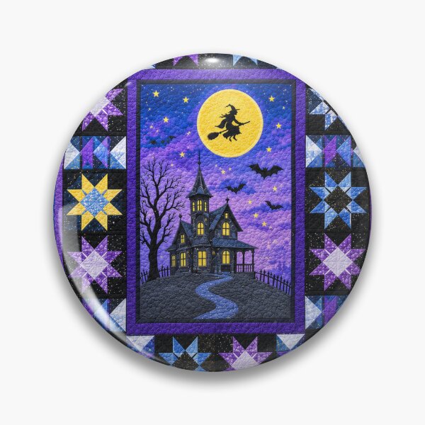 Item preview, Spooky Night — Halloween Quilt Art designed and sold by Novel Works Studio.