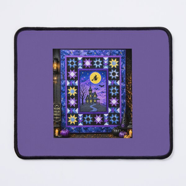 Item preview, Spooky Night — Halloween Quilt Art designed and sold by Novel Works Studio.