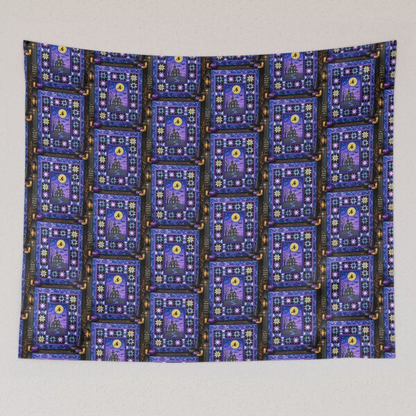 Item preview, Spooky Night — Halloween Quilt Art designed and sold by Novel Works Studio.