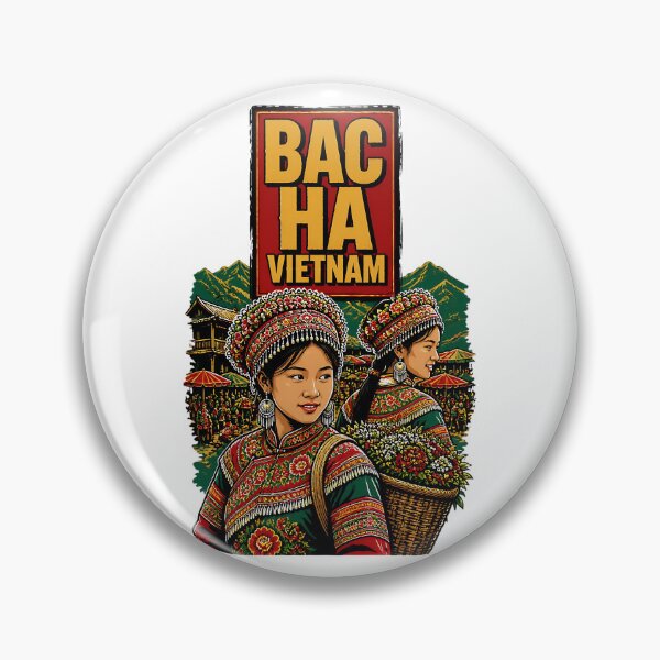 Item preview, Bac Ha Vietnam Vintage Travel Tourism designed and sold by TravelersGems.