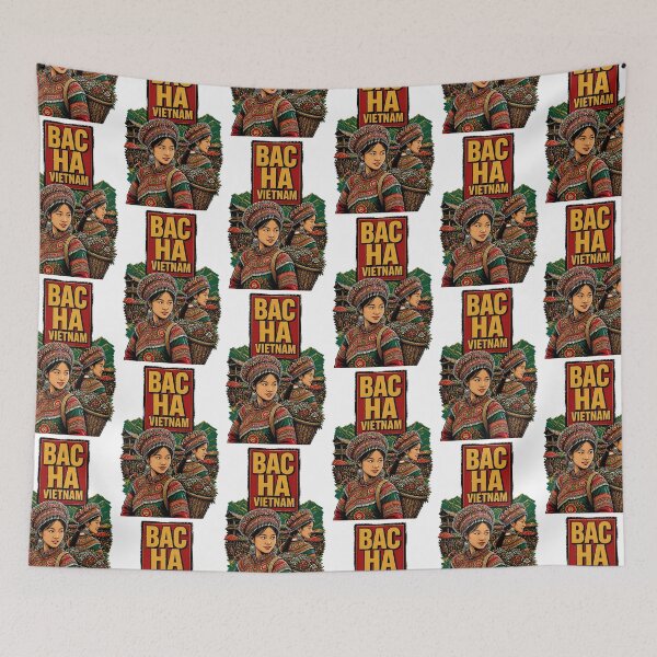 Item preview, Bac Ha Vietnam Vintage Travel Tourism designed and sold by TravelersGems.