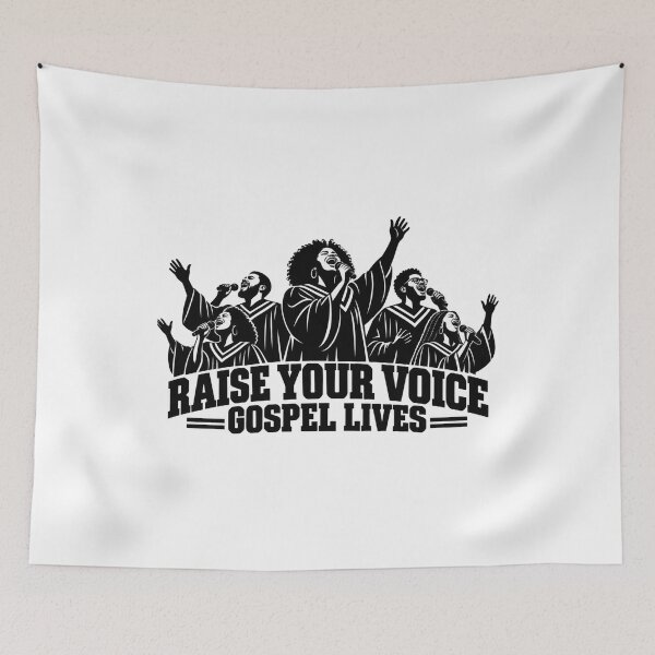 Artikelvorschau, Raise Your Voice Gospel Lives Choir Singer Praise Worship entworfen und verkauft von Whirx.
