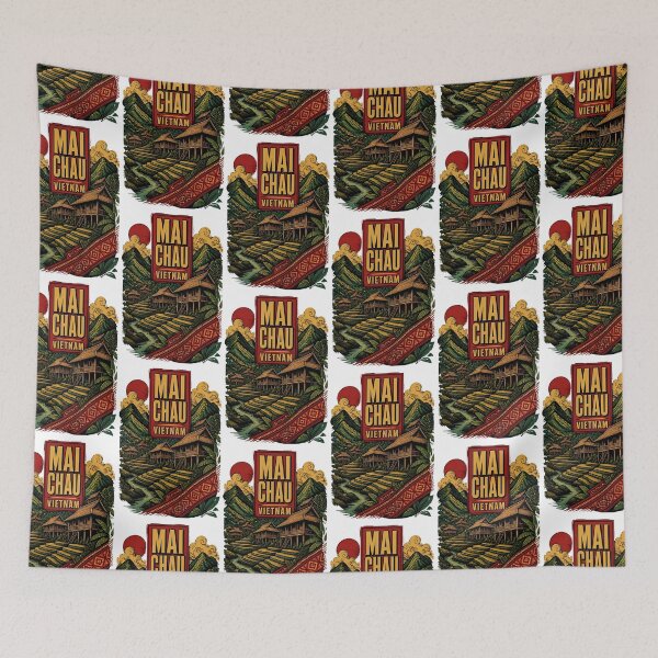 Item preview, Mai Chau Vietnam Vintage Travel Tourism designed and sold by TravelersGems.