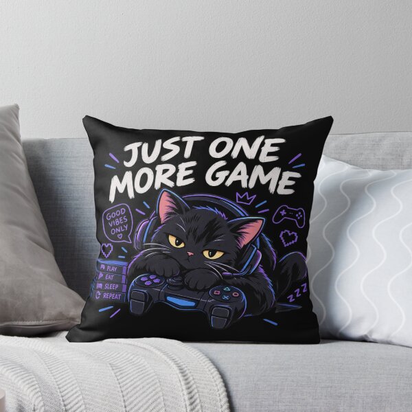 Item preview, Just One More Game – Cat Gamer designed and sold by zmsl.
