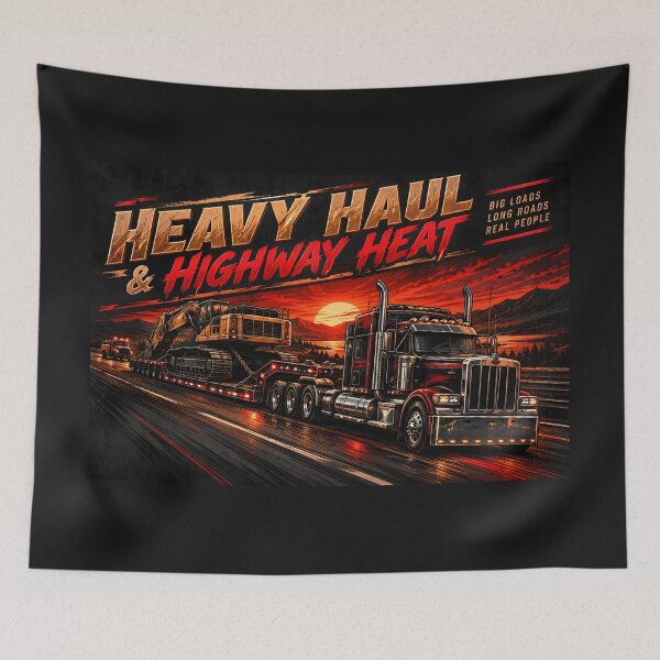 Item preview, Heavy Haul Highway Heat Trucker Shift Shirt designed and sold by StudioBilly3000.