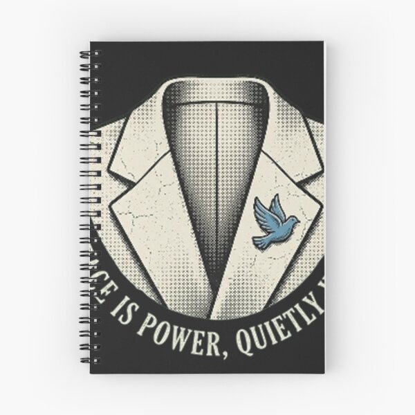 Item preview, Peace Is Power, Quietly Worn – Subtle Strength Quote Design designed and sold by RokomariFabric.