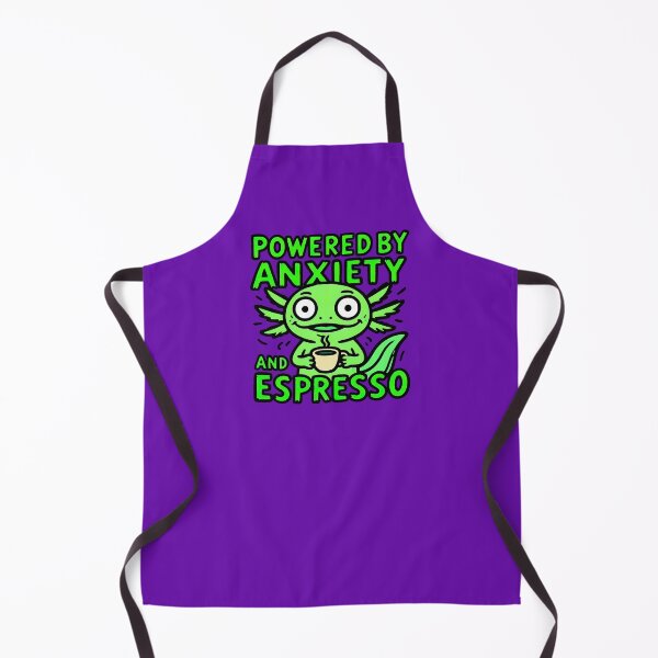 Item preview, Funny Anxious Axolotl Powered By Espresso Coffee designed and sold by MarCinu Art.